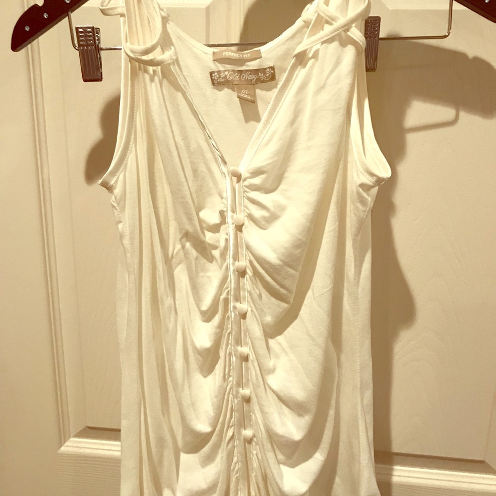 Cute cotton sun top satin trim with buttons